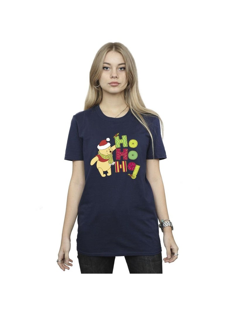 Disney - T-shirt HO HO HO Bleu marine - Kiabi