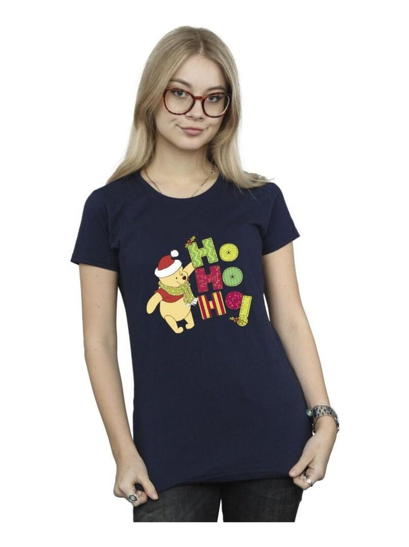 Disney - T-shirt HO HO HO Bleu marine - Kiabi