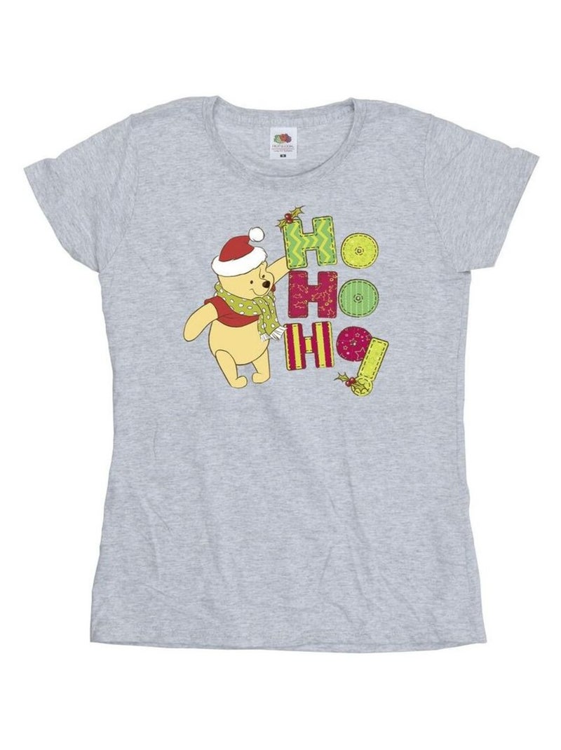 Disney - T-shirt HO HO HO Gris chiné - Kiabi