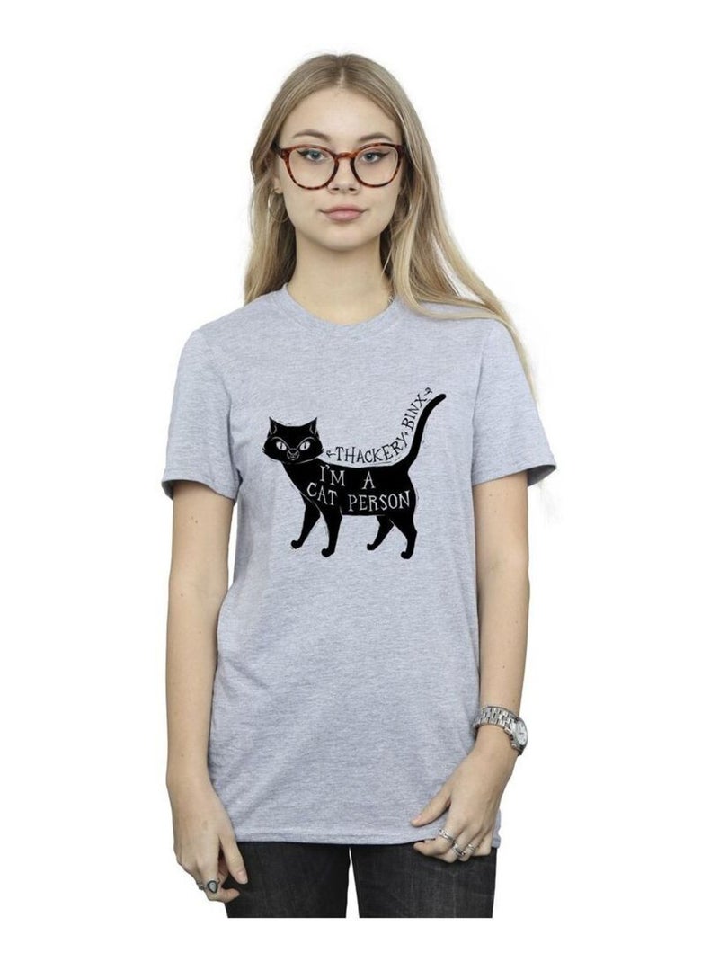Disney - T-shirt HOCUS POCUS A CAT PERSON Gris chiné - Kiabi