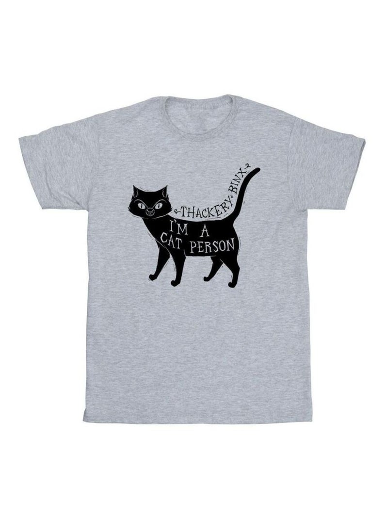 Disney - T-shirt HOCUS POCUS A CAT PERSON Gris chiné - Kiabi