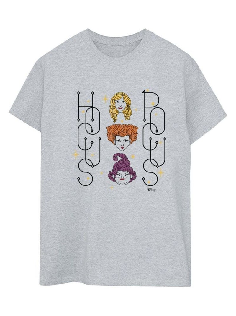Disney - T-shirt HOCUS POCUS Gris chiné - Kiabi