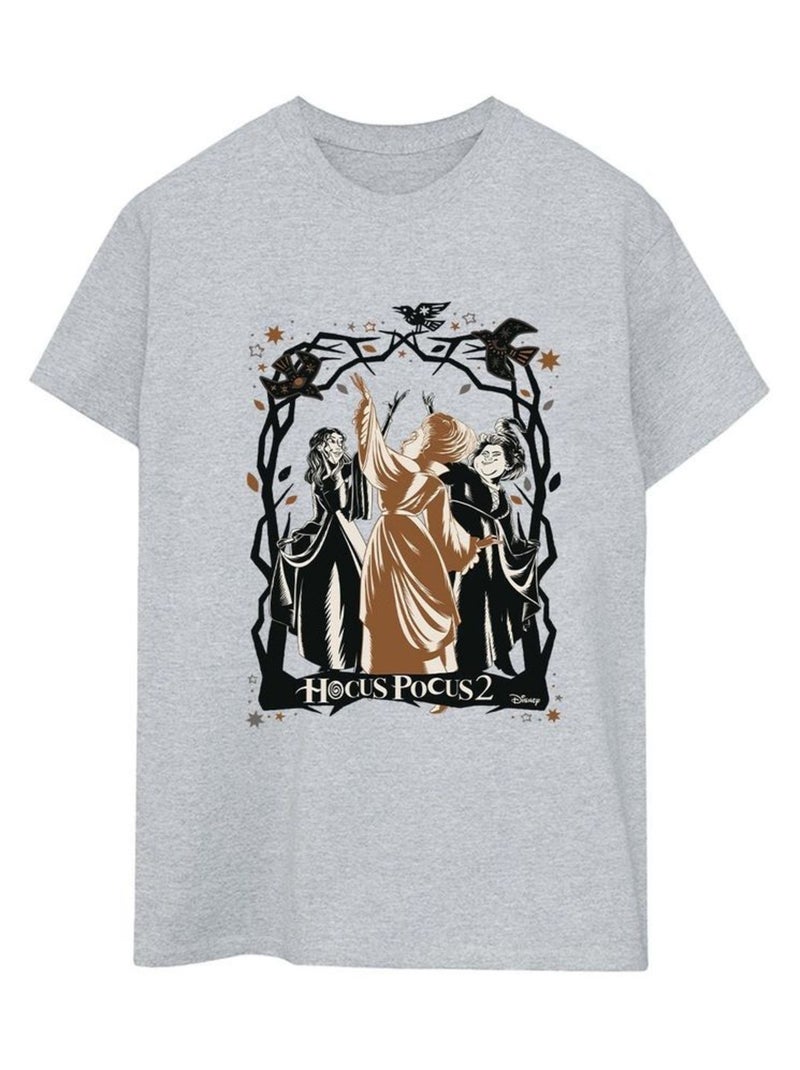 Disney - T-shirt HOCUS POCUS Gris chiné - Kiabi