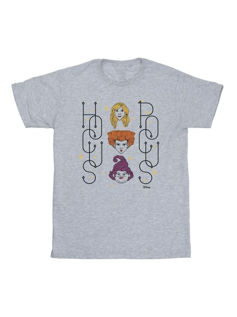 Disney - T-shirt HOCUS POCUS Gris chiné - Kiabi