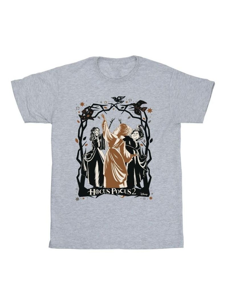 Disney - T-shirt HOCUS POCUS Gris chiné - Kiabi