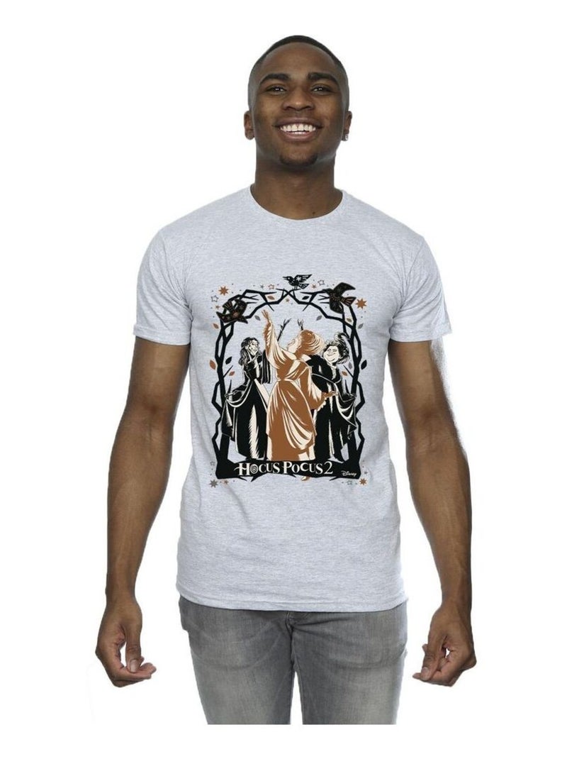 Disney - T-shirt HOCUS POCUS Gris chiné - Kiabi