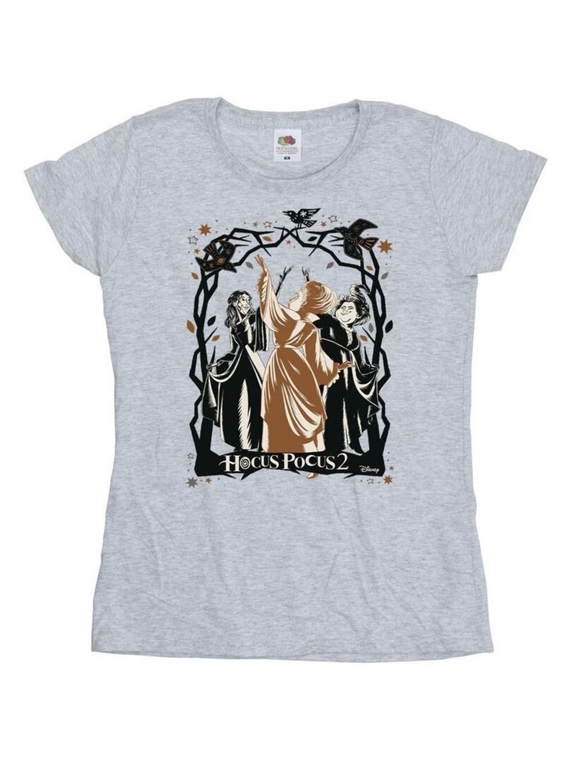 Disney - T-shirt HOCUS POCUS Gris chiné - Kiabi