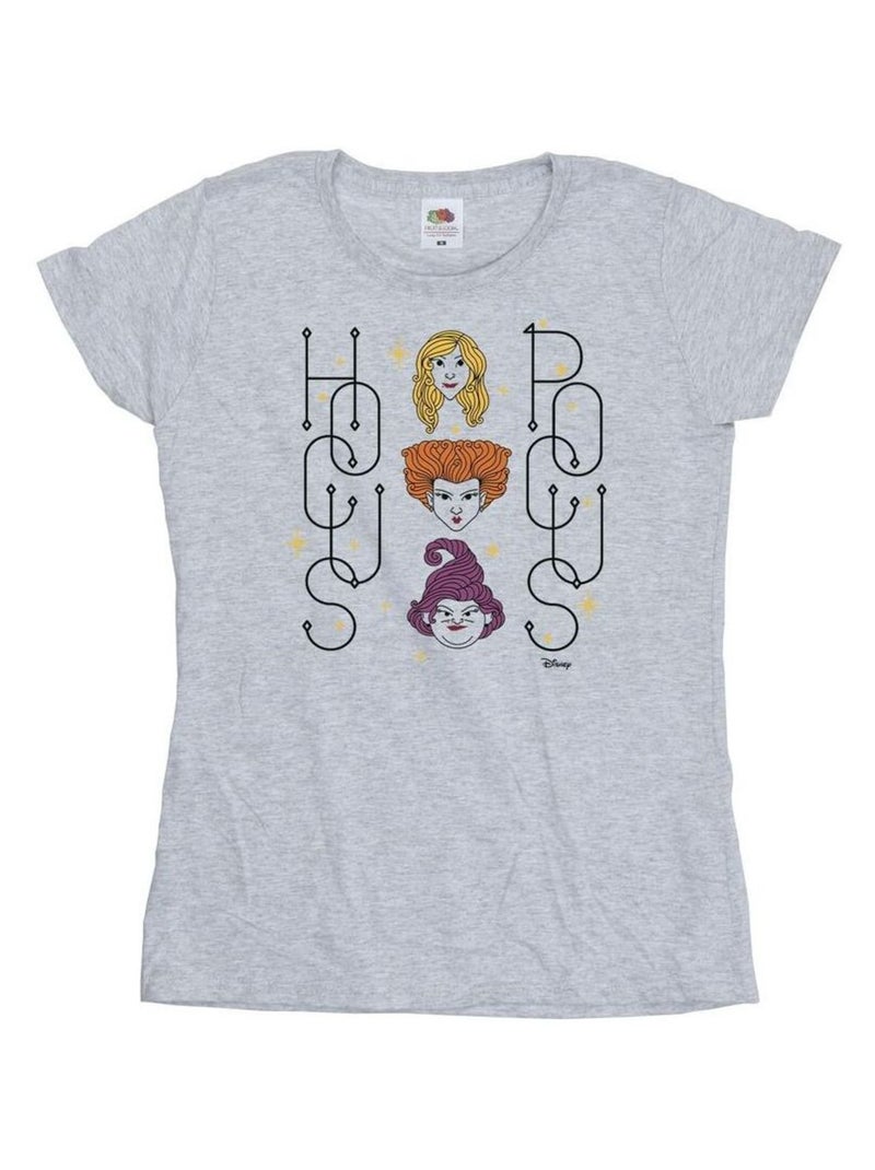 Disney - T-shirt HOCUS POCUS Gris chiné - Kiabi