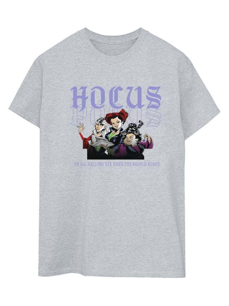 Disney - T-shirt HOCUS POCUS HALLOWS EVE Gris chiné - Kiabi