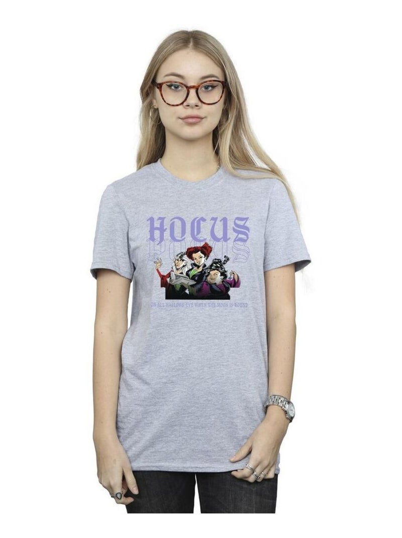 Disney - T-shirt HOCUS POCUS HALLOWS EVE Gris chiné - Kiabi
