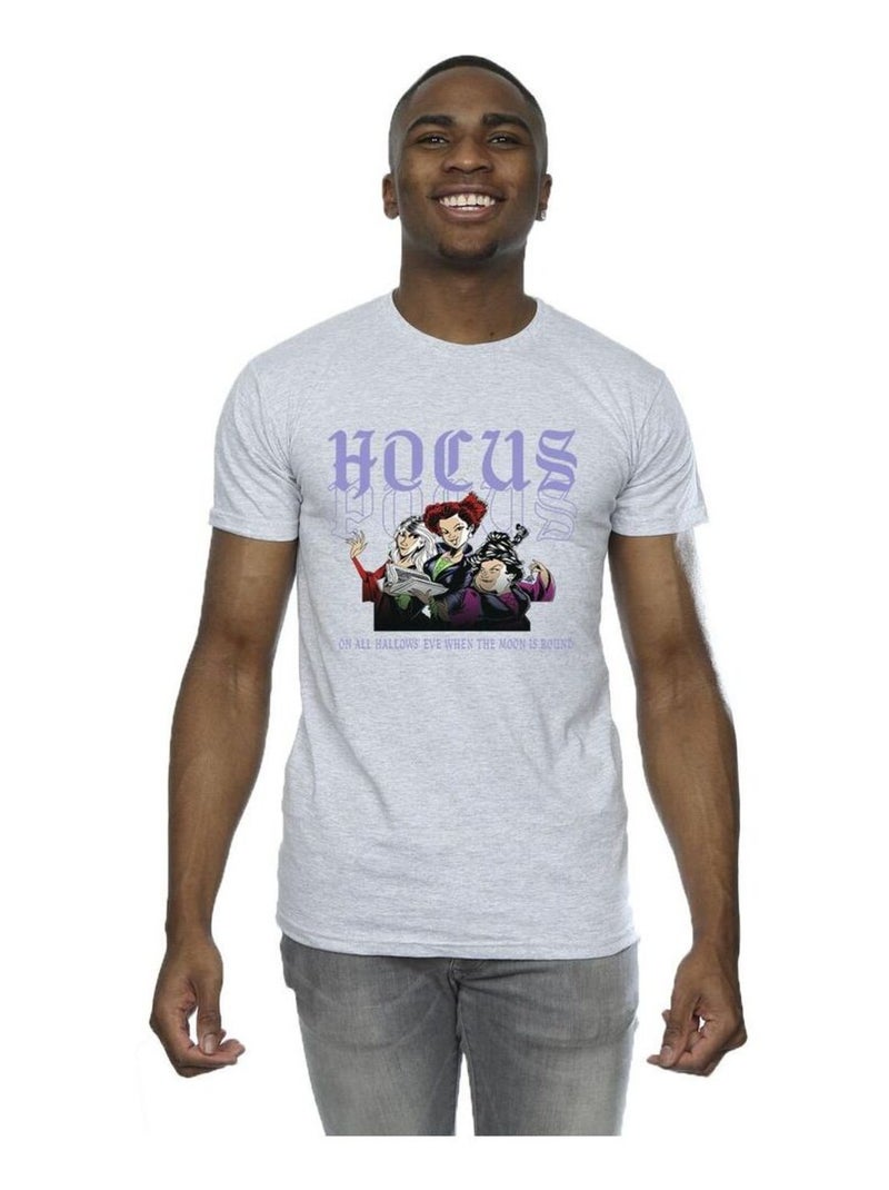Disney - T-shirt HOCUS POCUS HALLOWS EVE Gris chiné - Kiabi