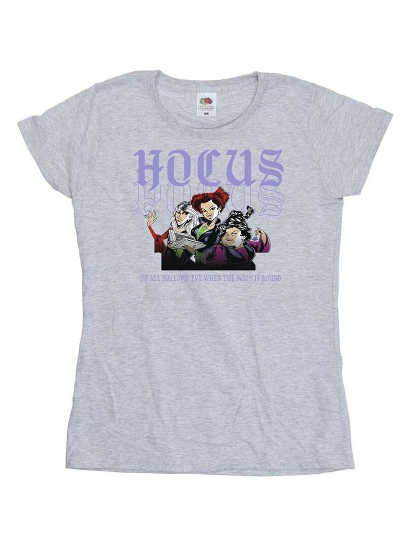Disney - T-shirt HOCUS POCUS HALLOWS EVE Gris chiné - Kiabi