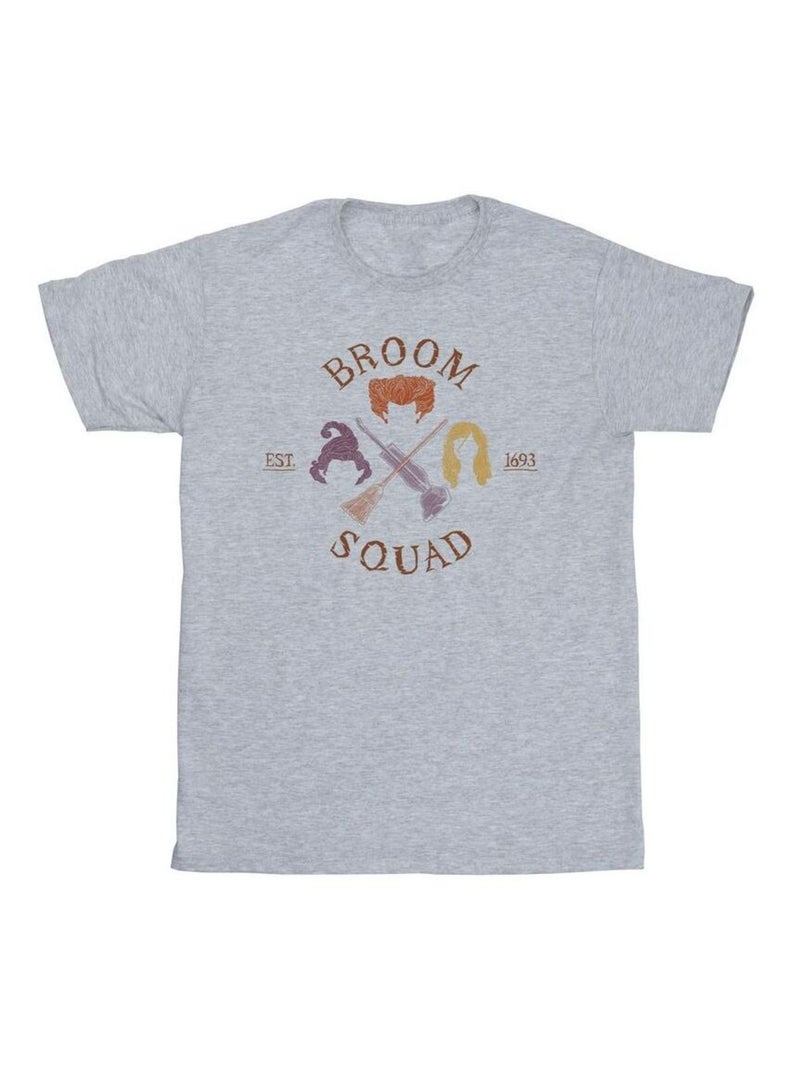 Disney - T-shirt Hocus Pocus: les trois sorcières BROOM SQUAD Gris chiné - Kiabi