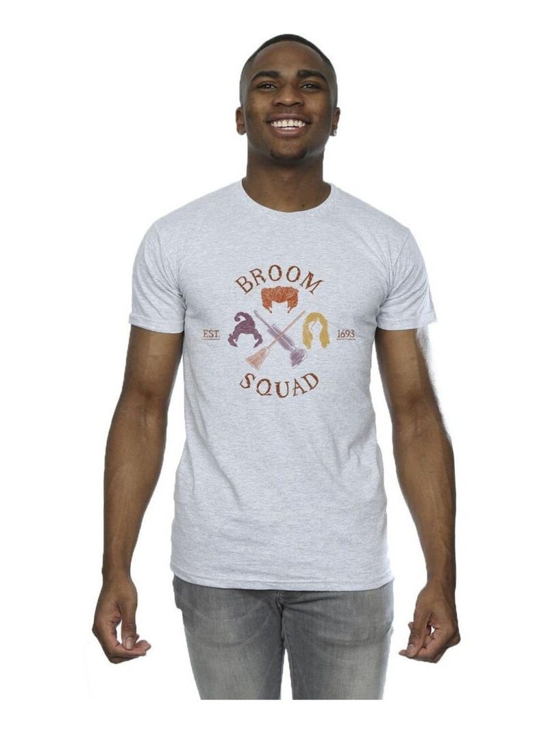 Disney - T-shirt Hocus Pocus: les trois sorcières BROOM SQUAD Gris chiné - Kiabi