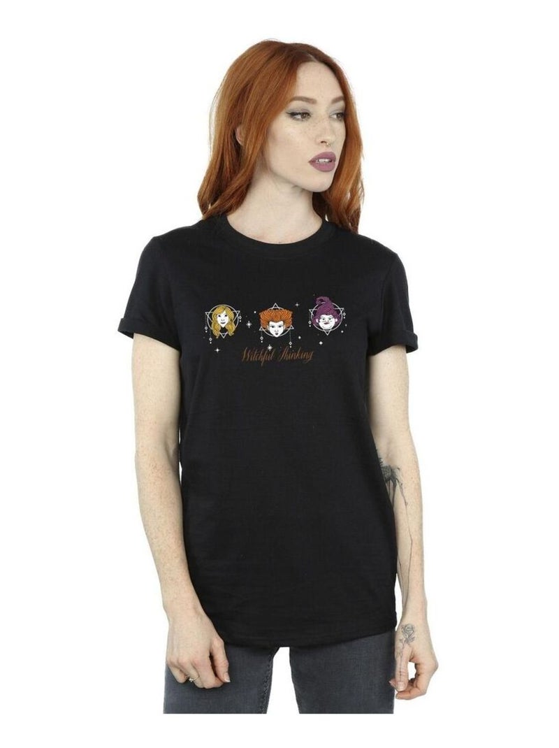 Disney - T-shirt Hocus Pocus: les trois sorcières WITCHFUL THINKING Noir - Kiabi