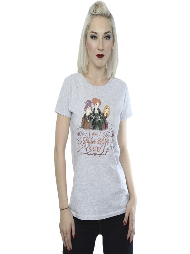 Disney - T-shirt HOCUS POCUS SANDERSON SISTER Gris chiné - Kiabi