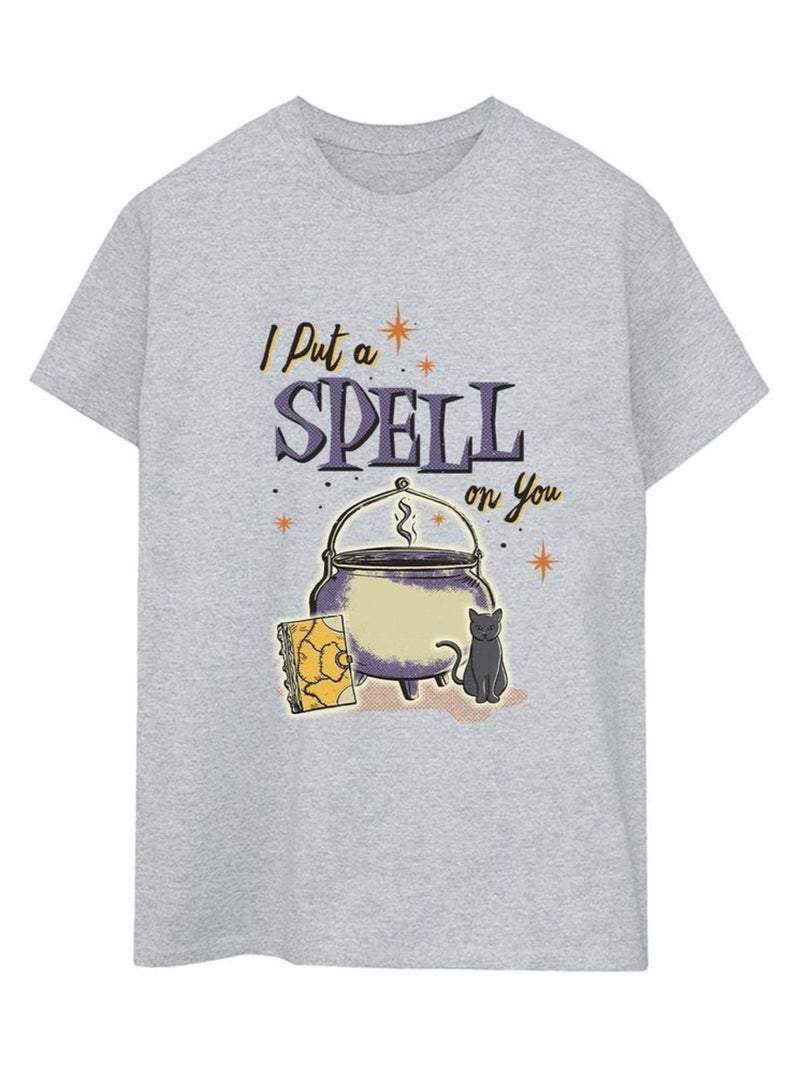 Disney - T-shirt HOCUS POCUS SPELL ON YOU Gris chiné - Kiabi