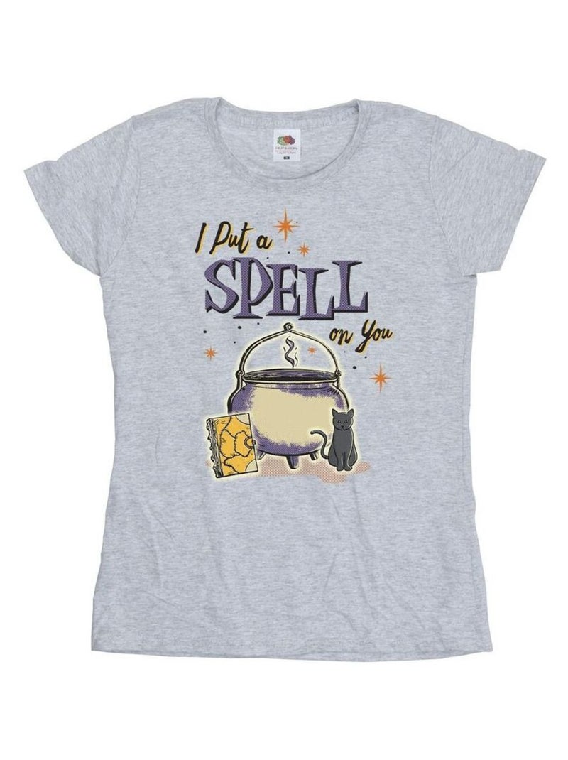 Disney - T-shirt HOCUS POCUS SPELL ON YOU Gris chiné - Kiabi