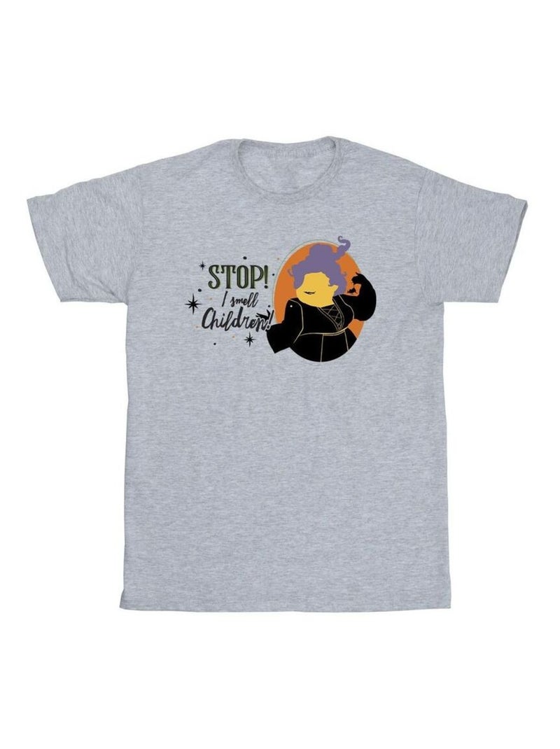 Disney - T-shirt HOCUS POCUS STOP MARY Gris chiné - Kiabi