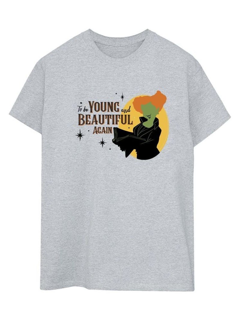 Disney - T-shirt HOCUS POCUS TO BE WINIFRED Gris chiné - Kiabi