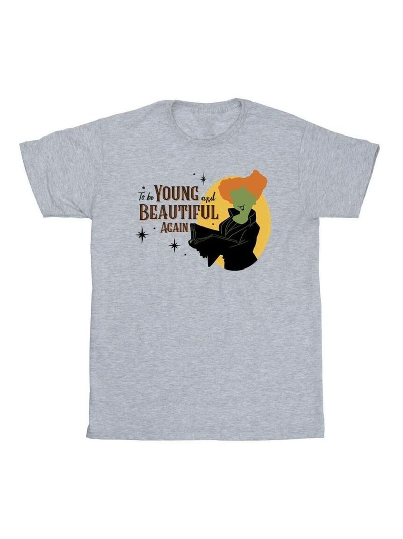 Disney - T-shirt HOCUS POCUS TO BE WINIFRED Gris chiné - Kiabi