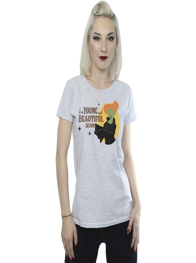 Disney - T-shirt HOCUS POCUS TO BE WINIFRED Gris chiné - Kiabi