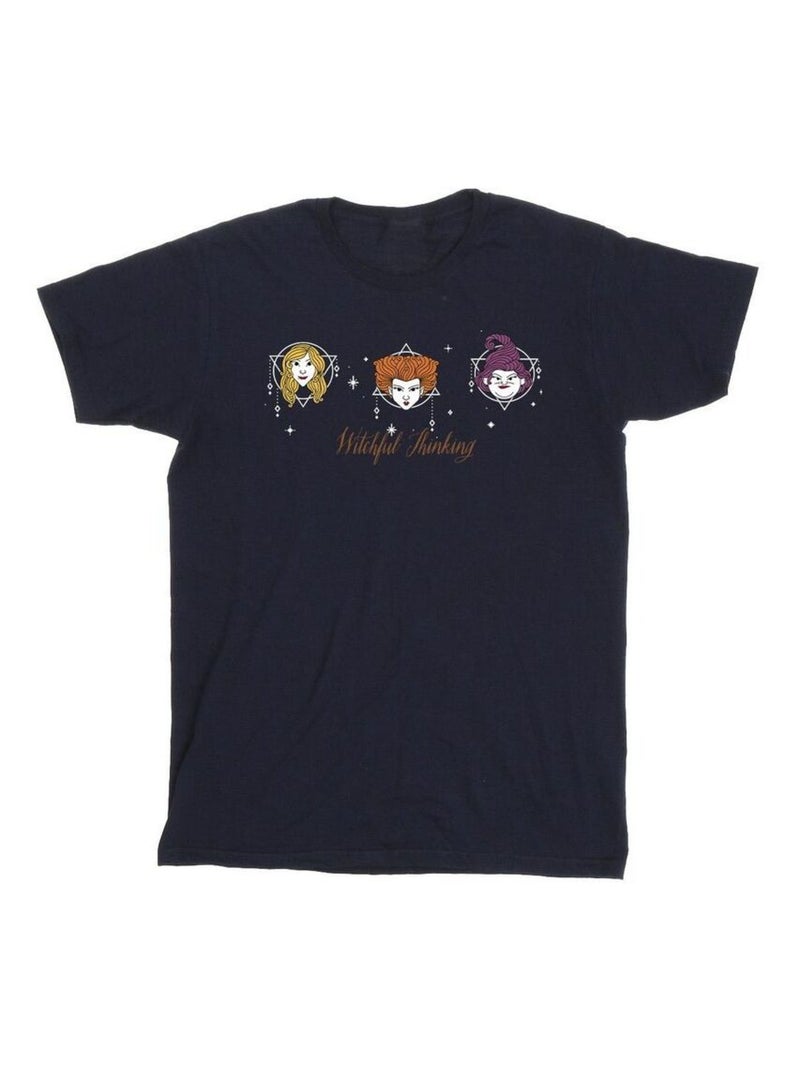Disney - T-shirt HOCUS POCUS WITCHFUL THINKING Bleu marine - Kiabi