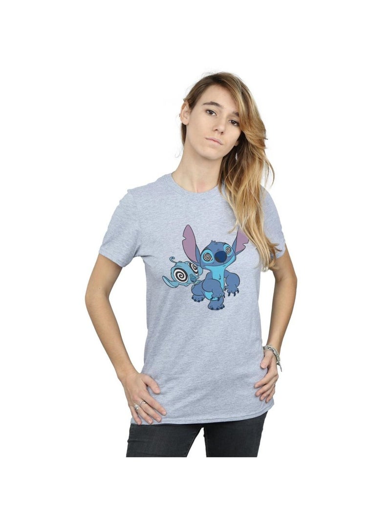 Disney - T-shirt HYPNOTIZED Gris chiné - Kiabi