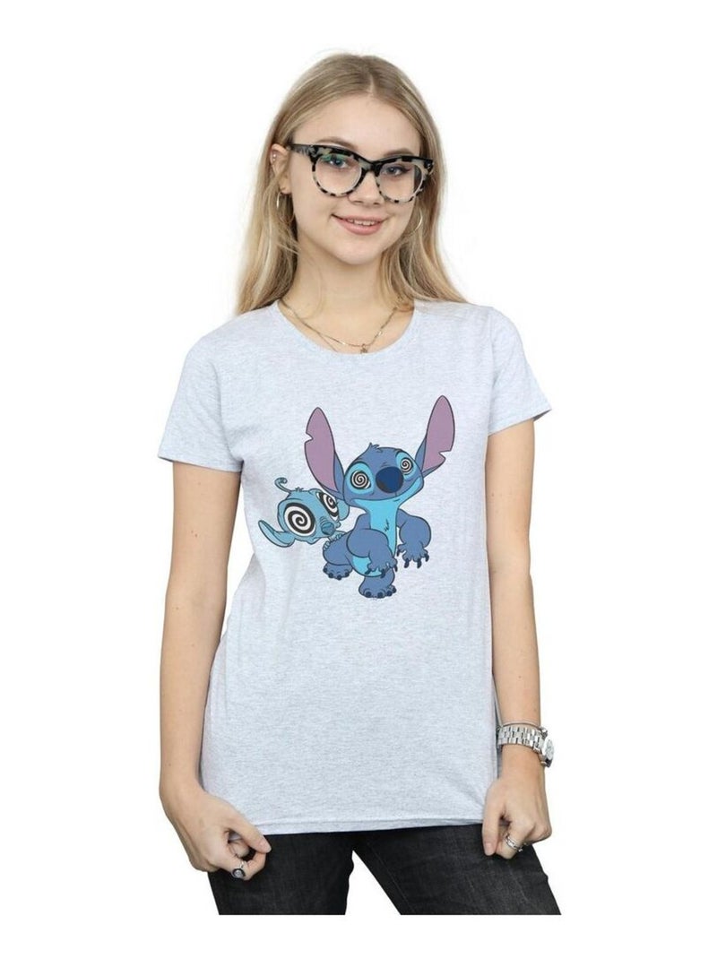 Disney - T-shirt HYPNOTIZED Gris chiné - Kiabi