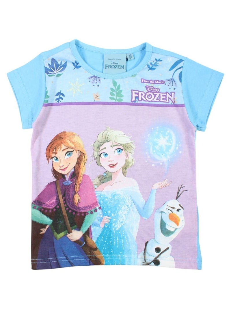 Disney - T-shirt imprimé La Reine Des Neiges en coton Bleu - Kiabi