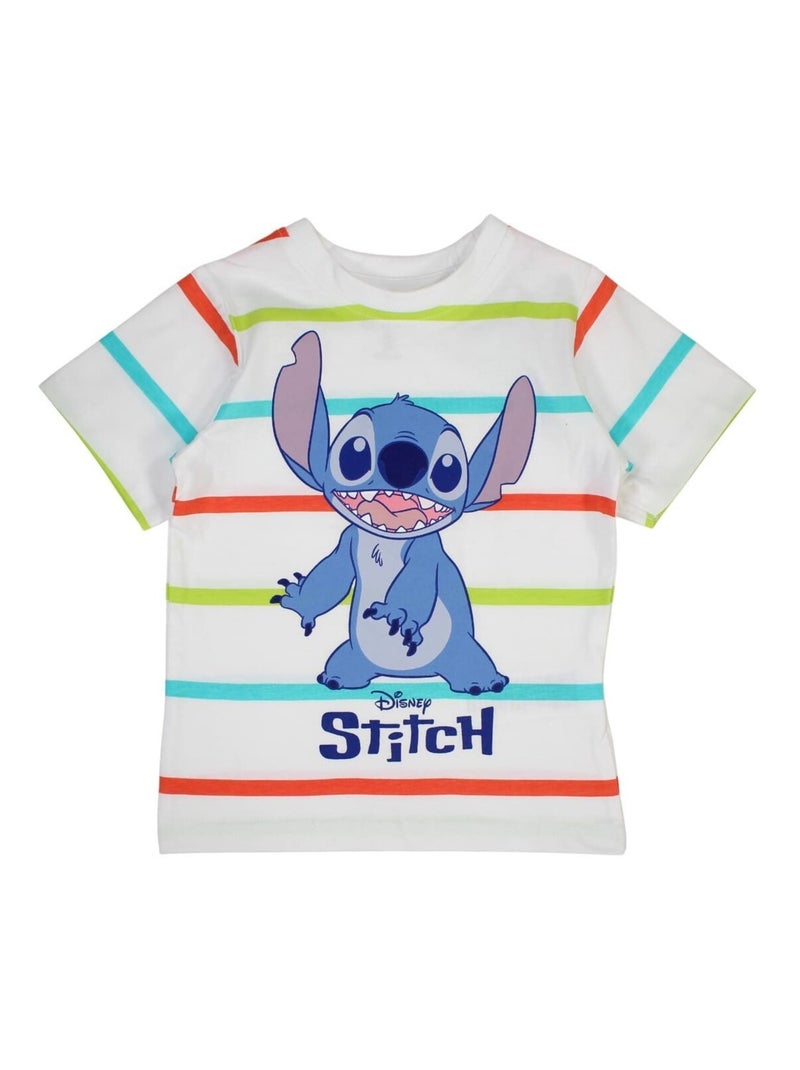 Disney - T-shirt imprimé Lilo Et Stitch en coton Blanc - Kiabi