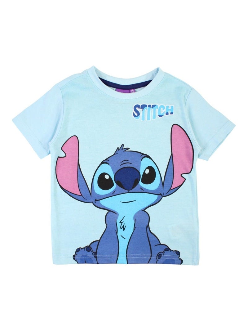 Disney - T-shirt imprimé Lilo Et Stitch en coton Bleu - Kiabi