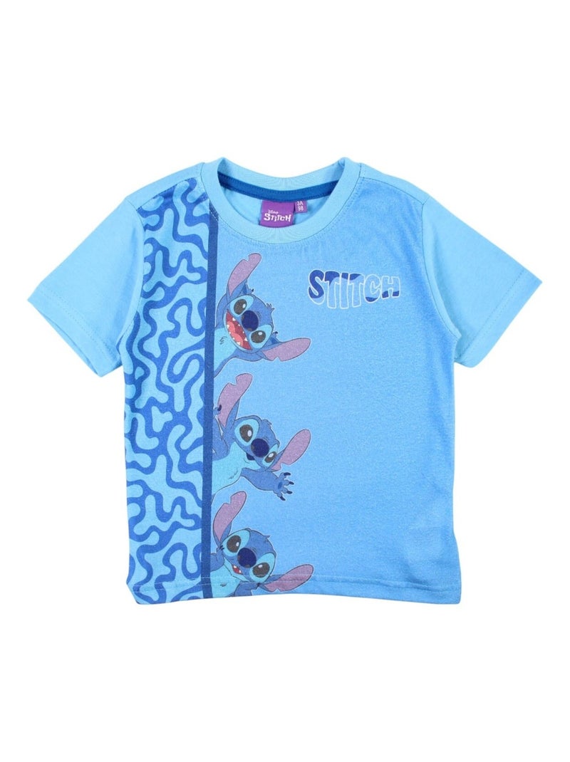 Disney - T-shirt imprimé Lilo Et Stitch en coton Bleu - Kiabi