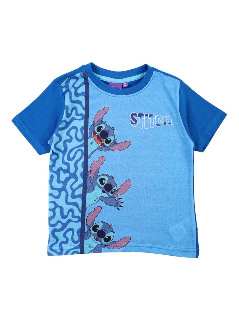 Disney - T-shirt imprimé Lilo Et Stitch en coton Bleu marine - Kiabi