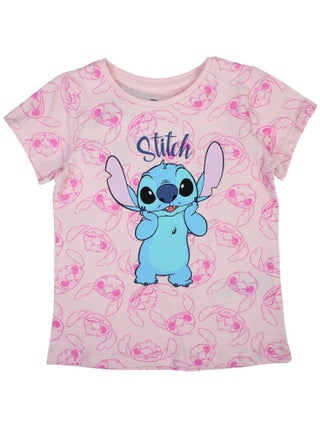Disney - T-shirt imprimé Lilo Et Stitch en coton