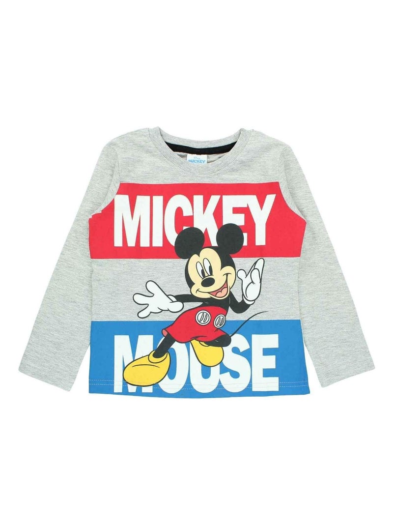 Disney - T-shirt imprimé Mickey en coton Gris - Kiabi