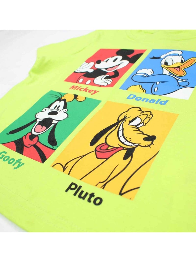 Disney - T-shirt imprimé Mickey en coton Vert - Kiabi