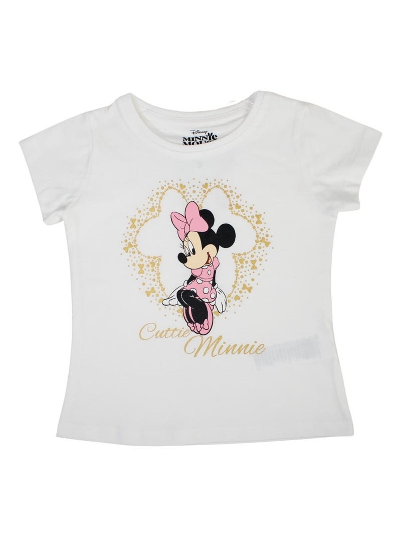 Disney - T-shirt imprimé Minnie en coton Blanc - Kiabi