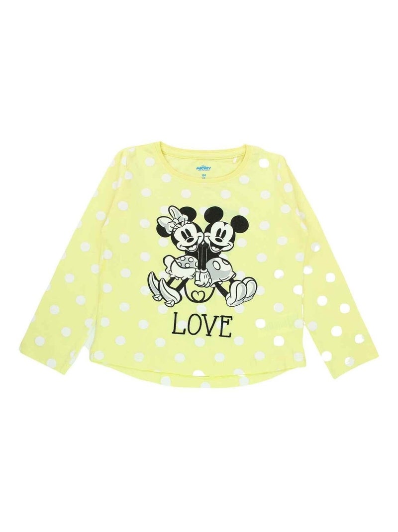 Disney - T-shirt imprimé Minnie en coton Jaune - Kiabi