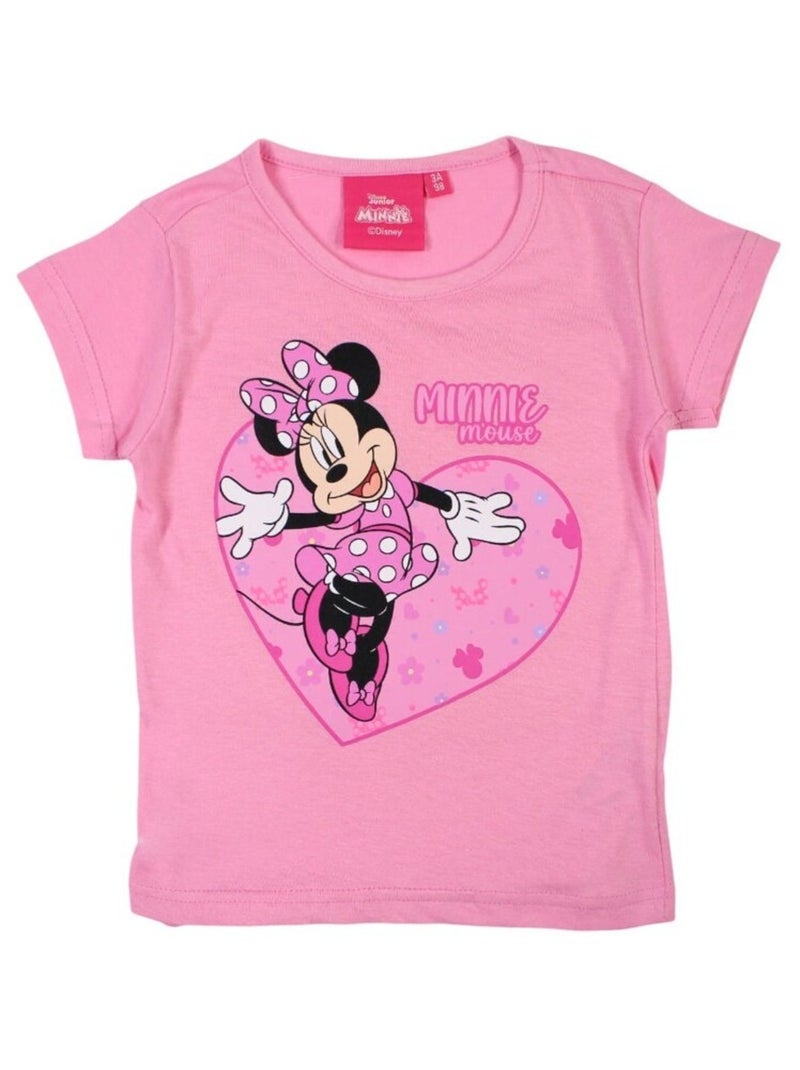 Disney - T-shirt imprimé Minnie en coton Rose - Kiabi