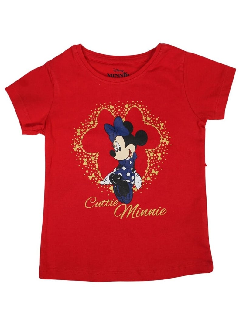 Disney - T-shirt imprimé Minnie en coton Rouge - Kiabi