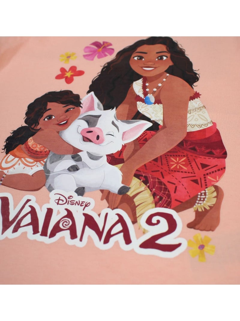 Disney - T-shirt imprimé Vaiana en coton Rose - Kiabi