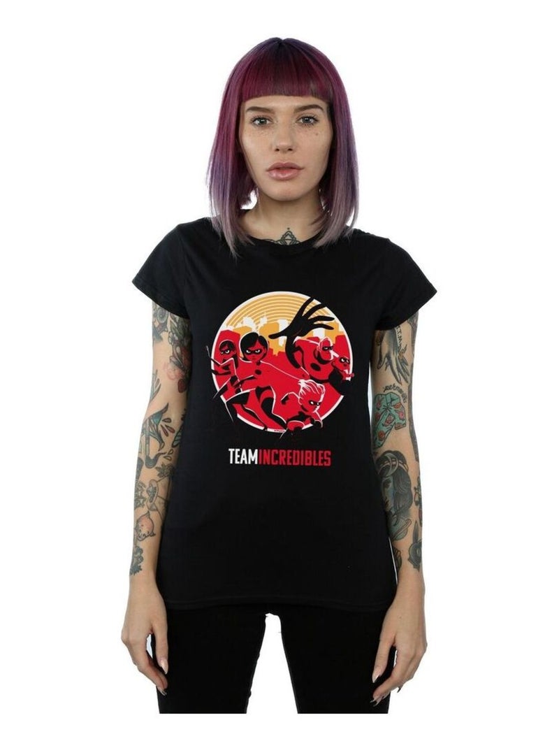 Disney - T-shirt INCREDIBLES TEAM INCREDIBLES Noir - Kiabi