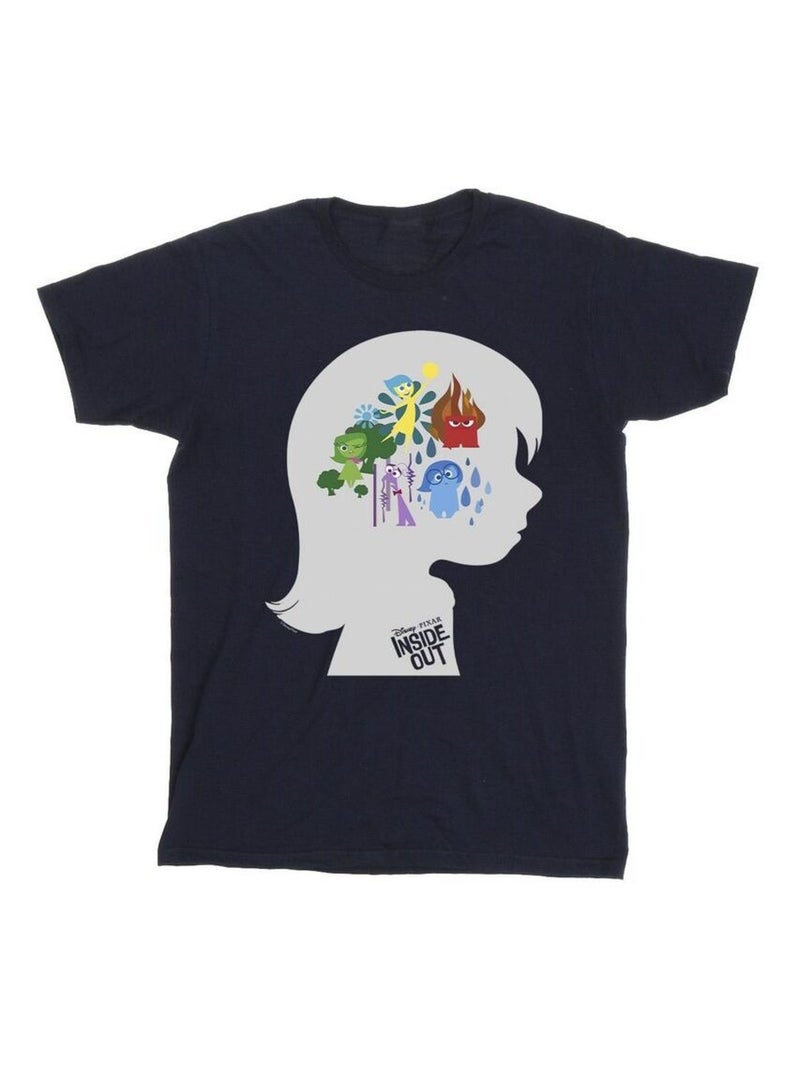 Disney - T-shirt INSIDE OUT Bleu marine - Kiabi