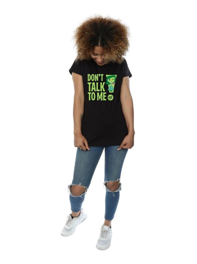 Disney - T-shirt INSIDE OUT DON'T TALK TO ME Noir - Kiabi