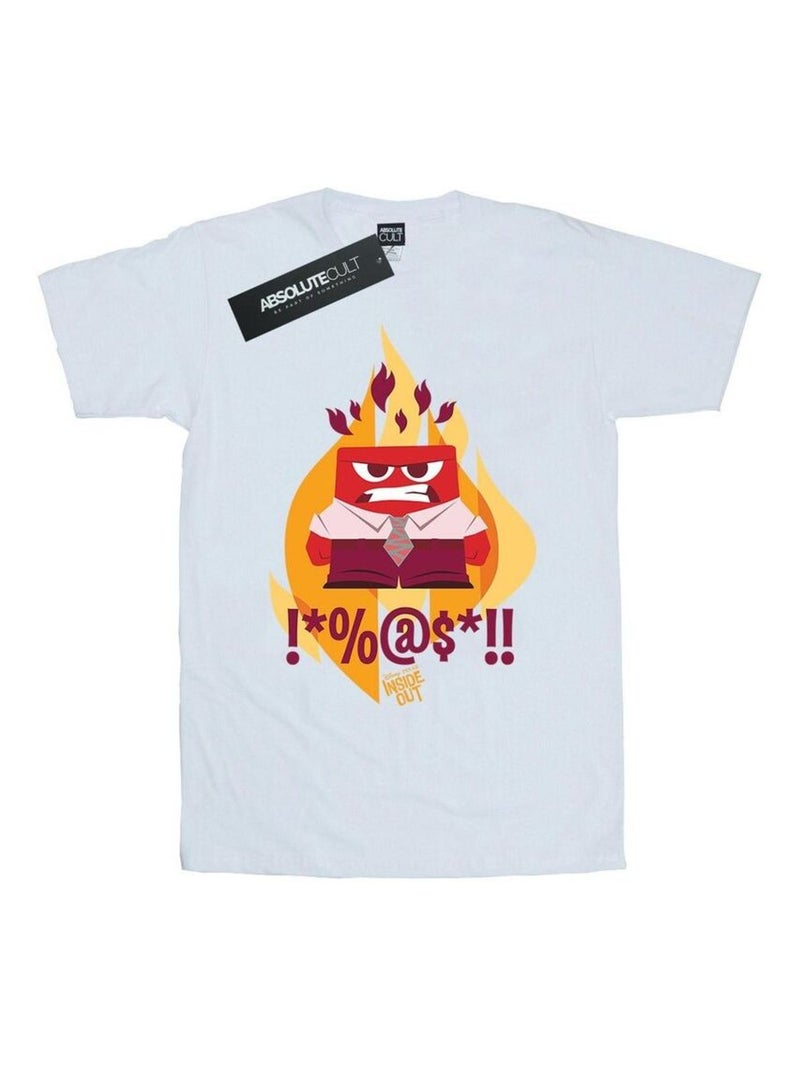 Disney - T-shirt INSIDE OUT FIRED UP Blanc - Kiabi