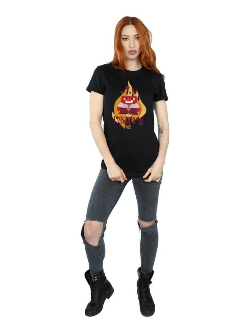 Disney - T-shirt INSIDE OUT FIRED UP Noir - Kiabi