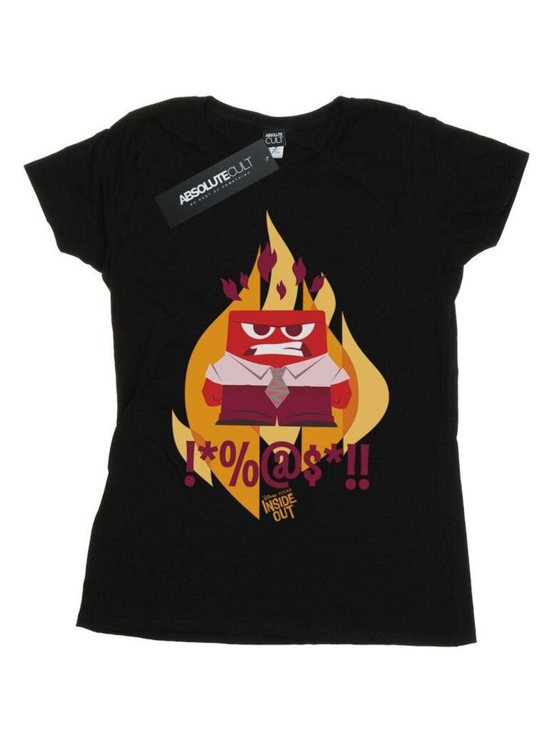 Disney - T-shirt INSIDE OUT FIRED UP Noir - Kiabi