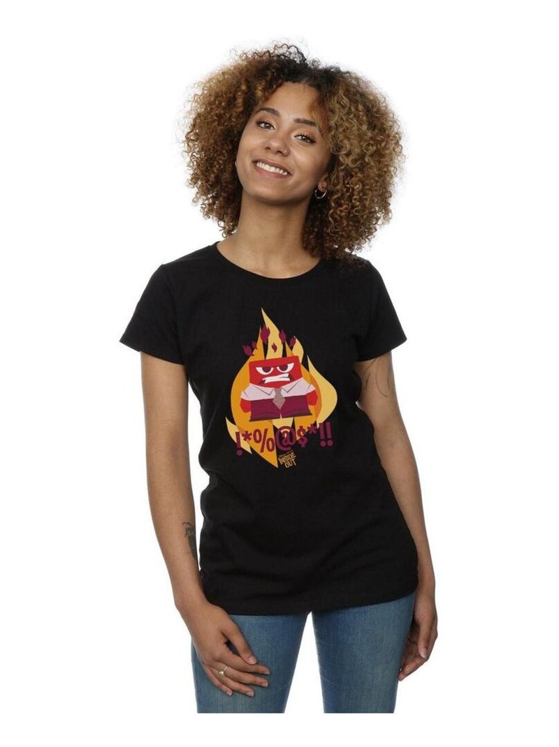 Disney - T-shirt INSIDE OUT FIRED UP Noir - Kiabi