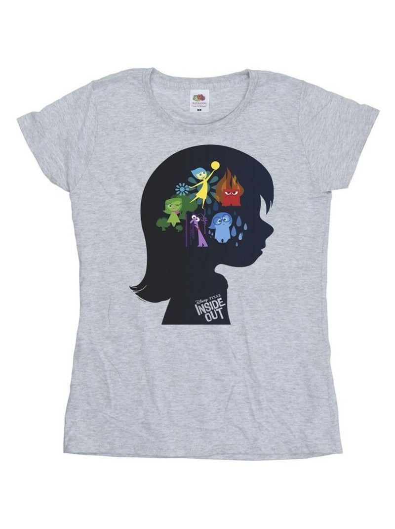 Disney - T-shirt INSIDE OUT Gris chiné - Kiabi